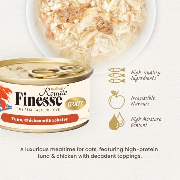 Finesse Royale Tuna & Chicken with Lobster Gravy 85g